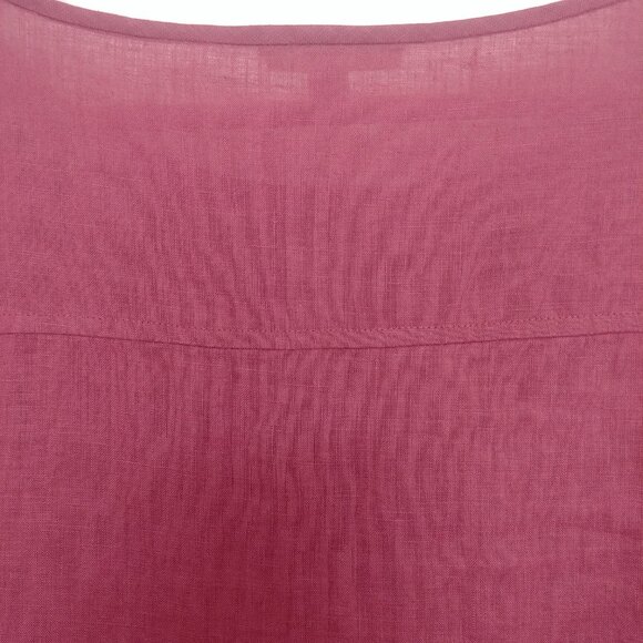 Eileen Fisher 100% organic linen raspberry pink dress XS - Picture 9 of 10
